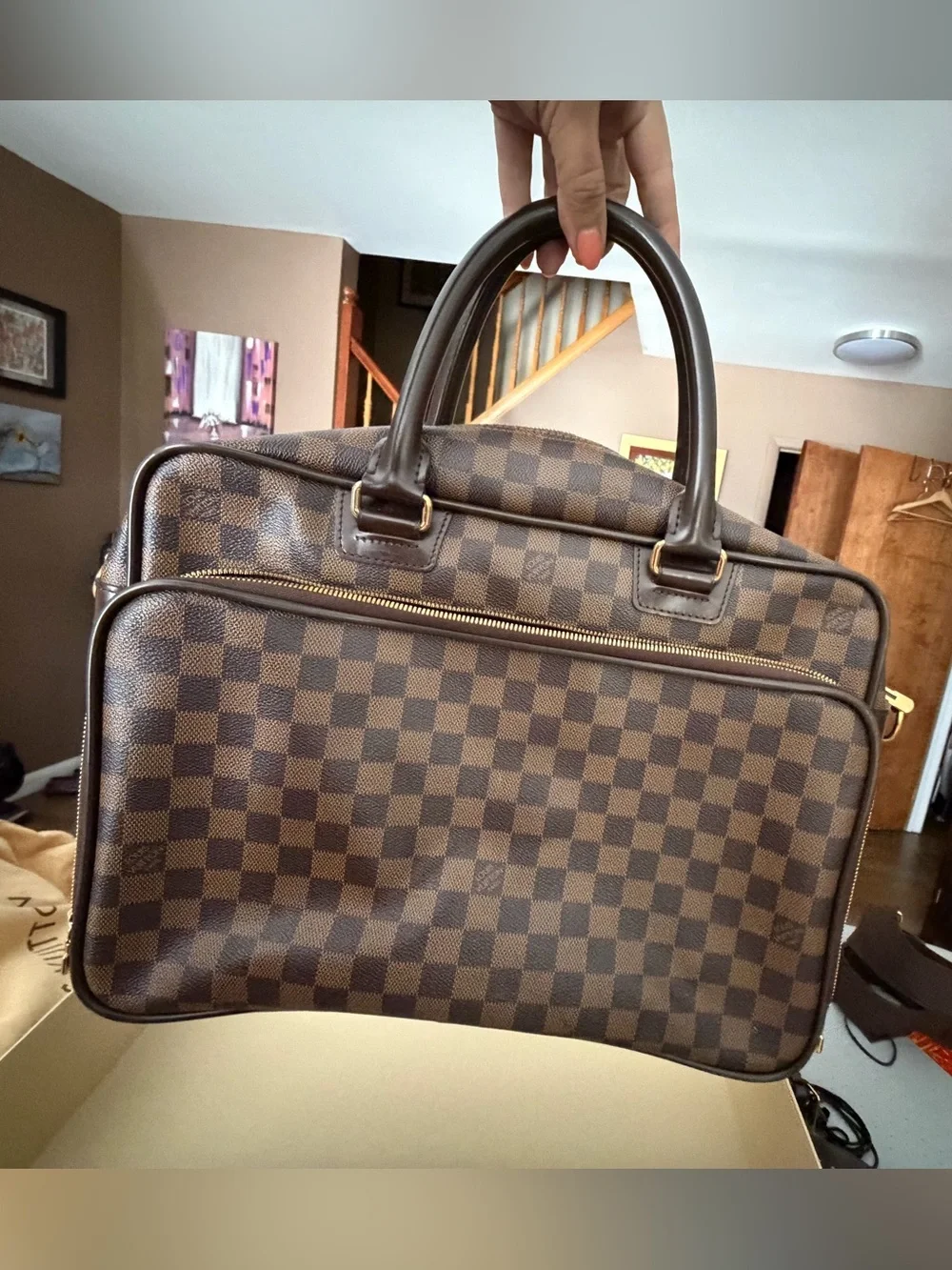 Louis Vuitton Brown Damier Canvas Laptop Bag